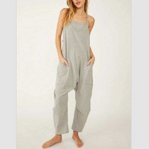 FREE PEOPLE MOVEMENT HEATHER GREY HOT SHOT ONESIE JUMPSUIT